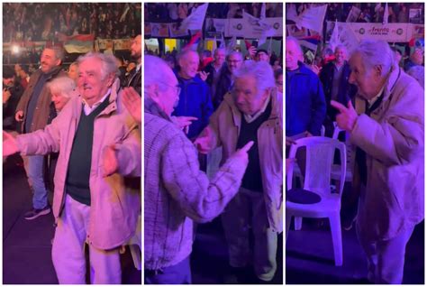 Goza de buena salud: Mujica tiró unos pasos al ritmo de Rada en .